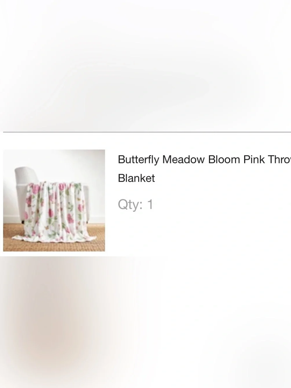 Lenox butterfly meadow bloom pink throw  NWT